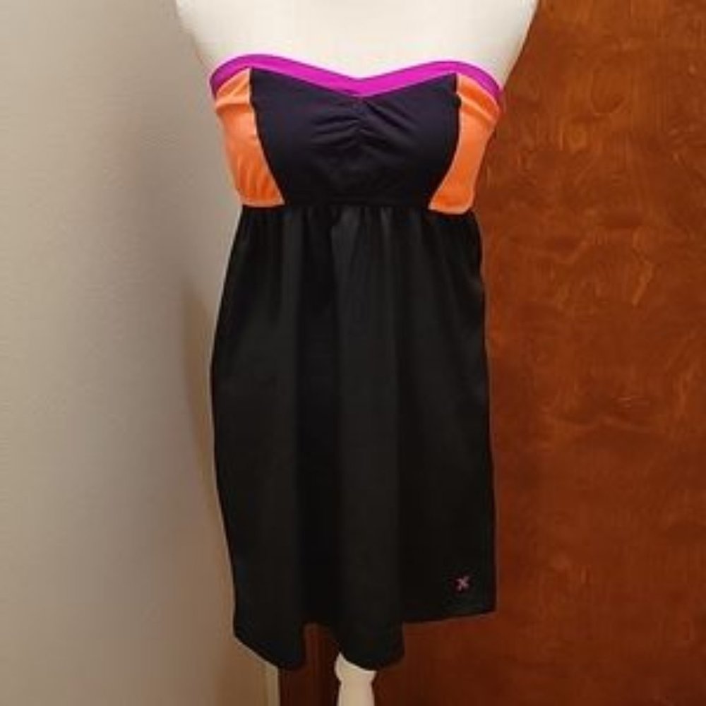 Hurley Color Block Strapless Dress with Sweetheart neckline in size M